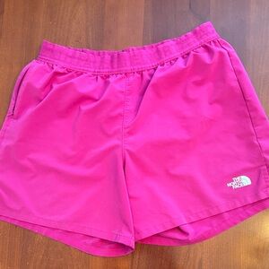 The North Face Women's Vibrant Pink Athletic Shorts Medium 5 in inseam